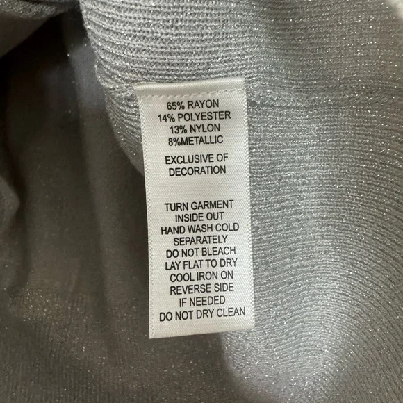 NWOT White House Black Market Silver Embellished Cardigan - Picture 5 of 9